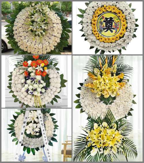 山东青岛莱西市龙水街道龙湾庄二村花圈速递