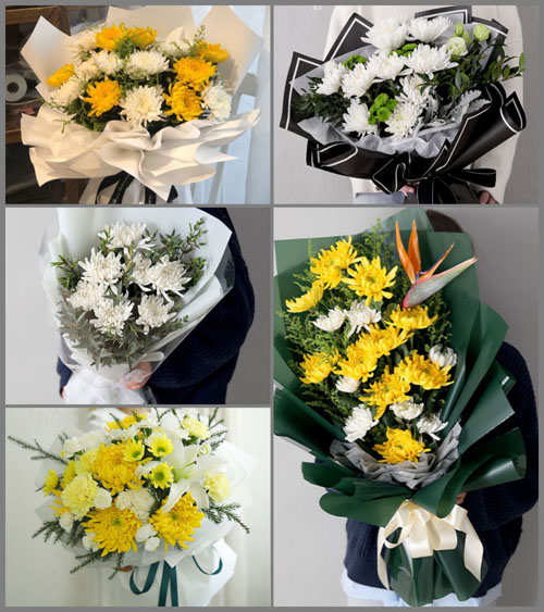 山东青岛莱西市龙水街道龙湾庄二村白事花束代送